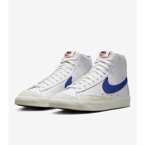 NIKE Blazer Mid '77 Vintage High Top Sneakers Racer Blue Leather Wms 7/Men's 5.5 - Picture 9 of 11